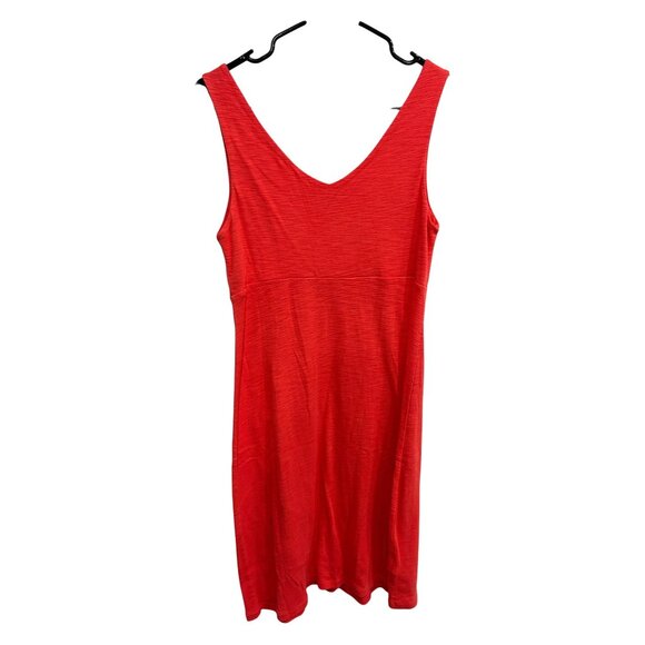 Tommy Bahama Red Cotton Sleeveless Dress Size M Knot Front Casual Sundress - Picture 2 of 9